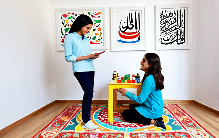 놀이치료사를 위한 최신 연구 트렌드 - **
"A professional female therapist, wearing modest, professional clothing, in a brightly lit and w...